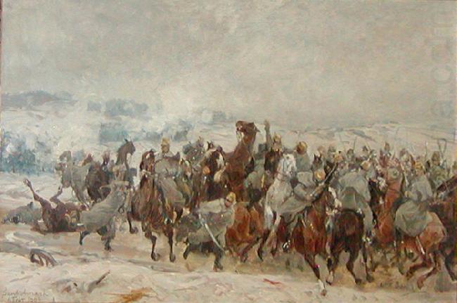 Otto Bache De lichtensteinske husarers angreb ved Sankelmark afvises china oil painting image